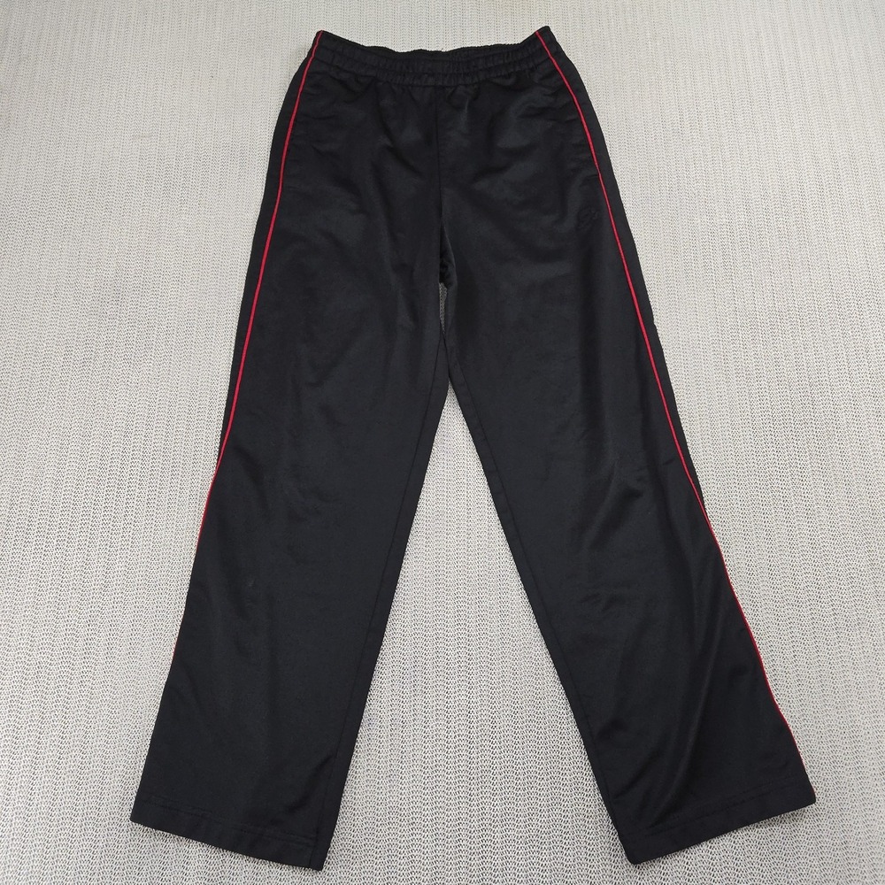 Starter Track Pants Youth Large Black Red Stripe Athletic Joggers Boys 10-12